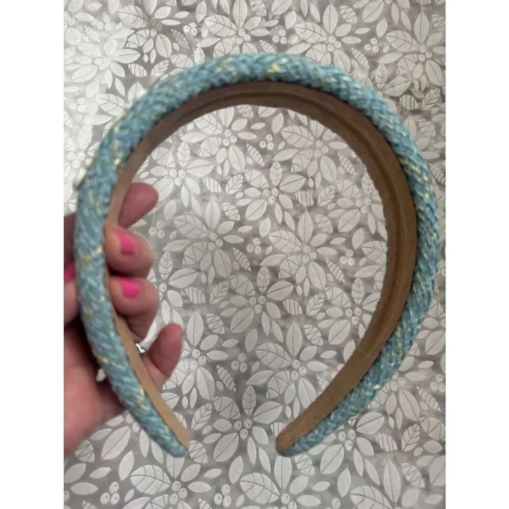 1 pc NEW! Light Blue Designer-Style Tweed C Headband